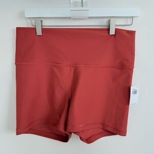 Women's Red High-Waisted Shorts